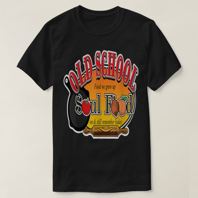 CAMISETA ROPA DE ALIMENTOS DE LA ANTIGUA ESCUELA PARA MOSTR (Diseño del anverso)