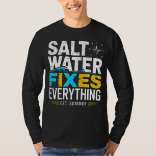 Camiseta Ropa de Amante de la Playa: El Agua Salada Lo Arre