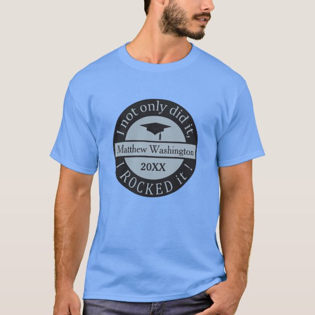 Camiseta Ropa de año y nombre personalizado de graduación (Anverso)