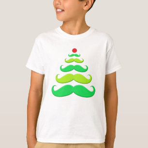 Camiseta Ropa de árbol de Navidad de bigote