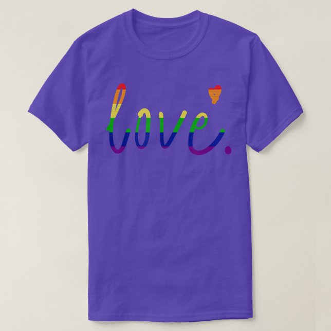 Camiseta Ropa de arcoíris de amor PRIDE inspirador LGBTQ+ p (Diseño del anverso)
