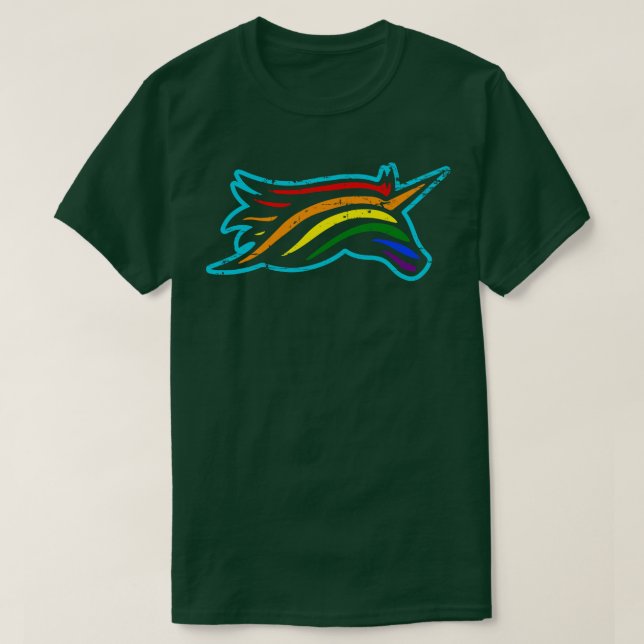 Camiseta Ropa de arcoiris de Unicornio regalo de amante (Diseño del anverso)