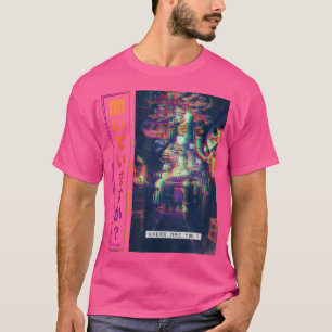 Camiseta Ropa De Arte Ciberpunk De Japón En Vaporwave Glitc