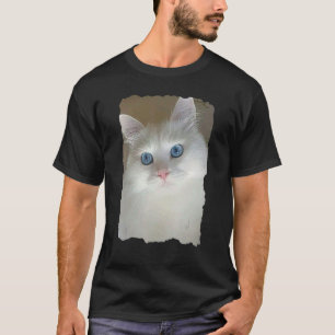 Camiseta Ropa De Arte De Gato Blanco Corta Gatos Gatos Gato