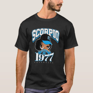 Camiseta Ropa de astrología Diosa Melanina Escorpio 1977