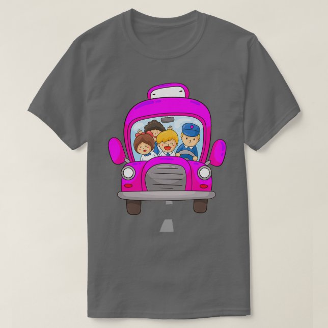 Camiseta Ropa de autobús escolar rosa Regalo perfecto para  (Diseño del anverso)