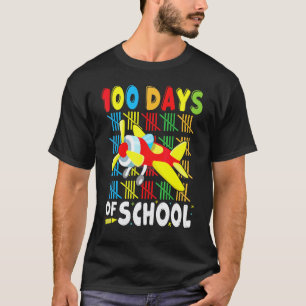 Camiseta Ropa de avión 100 días de escuela para profesores