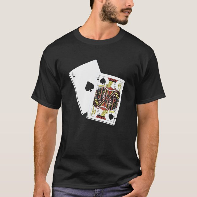 Camiseta Ropa de Blackjack Carta de Juego (Anverso)