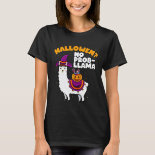 Camiseta Ropa de Bruja Llama Llama Sin Problema Lindo Hallo