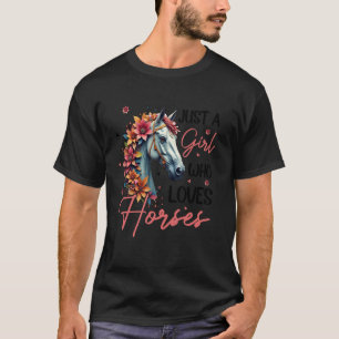 Camiseta Ropa De Caballo Para Chicas Mujeres Solo Una Chica