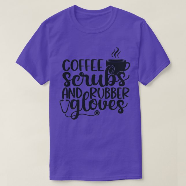 Camiseta Ropa de café y guantes de goma regalo divertido de (Diseño del anverso)