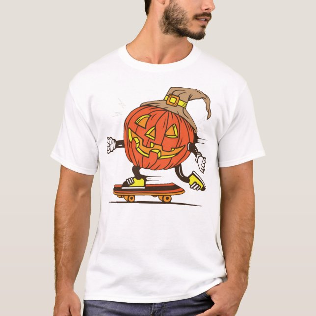 Camiseta Ropa de calabaza de Halloween (Anverso)