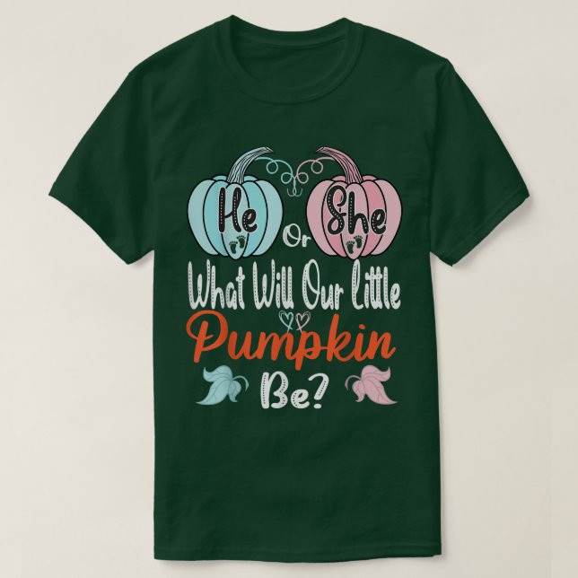 Camiseta Ropa de calabaza de otoño género revelar que el o  (Diseño del anverso)
