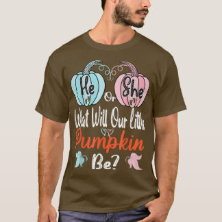 Camiseta Ropa de calabaza de otoño género revelar su Baby S