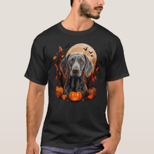 Camiseta Ropa de calabaza de Weimaraner en Halloween de Wei