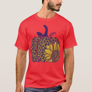 Camiseta Ropa de calabaza leopardo girasol otoño antes del 