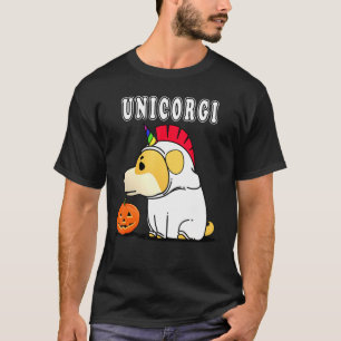 Camiseta Ropa de calabaza unicornio de Unicorgi Corgi Hallo