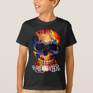 CAMISETA ROPA DE CALAVERA COLORIDA ESQUELETO FELIZ HALLOWEE