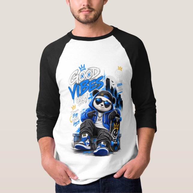 Camiseta Ropa de calle de Panda Cool (Anverso)