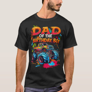 Camiseta Ropa de Camión Monstruo para Papá del Cumpleañero