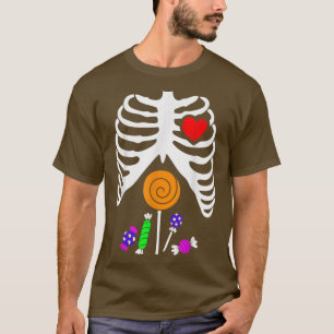 Camiseta Ropa de caramelo de esqueleto XRay Halloween Graci
