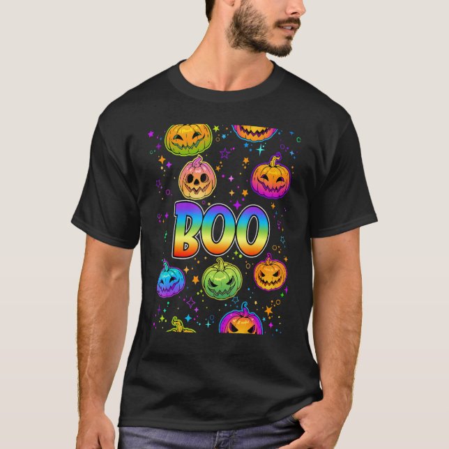Camiseta Ropa de carnaval de calabaza de Boo Halloween 1 (Anverso)