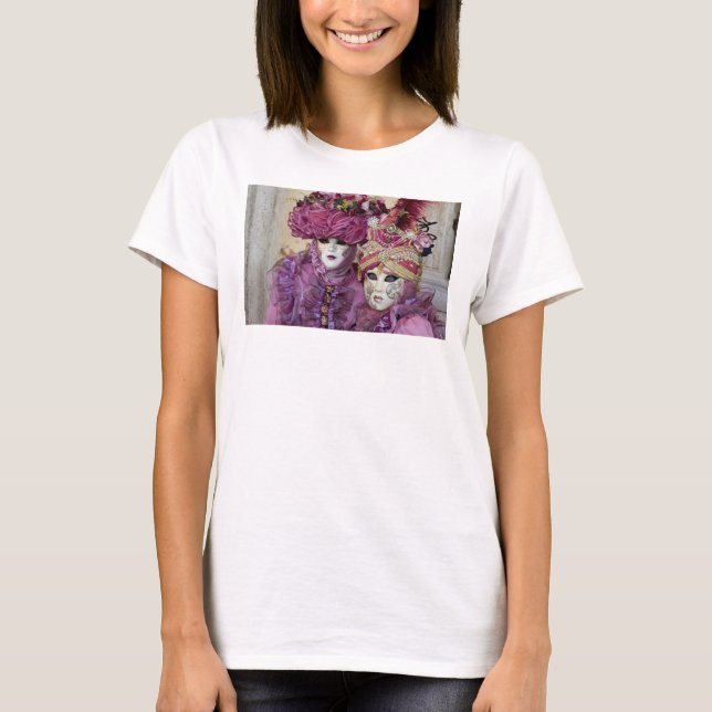 Camiseta Ropa de carnaval morado, Venecia (Anverso)