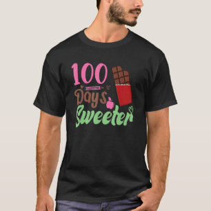 Camiseta Ropa de chocolate 100 días de escuela para maestro