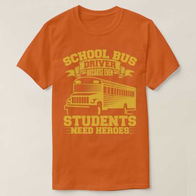 Camiseta Ropa de conductor de autobús escolar (Diseño del anverso)