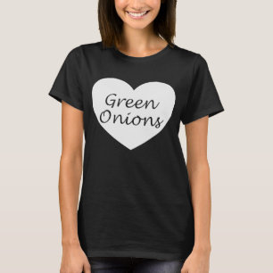 Camiseta Ropa de Corazón de Cebolla Verde Unicas Cebollas