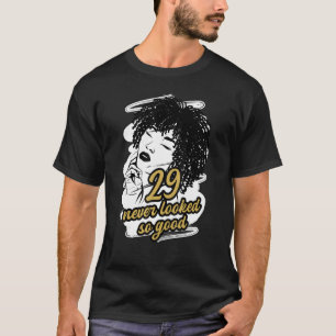 Camiseta Ropa de cumpleaños de mujer africana de 29 años Q