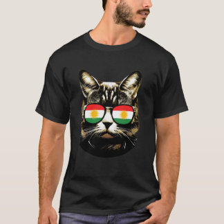 Camiseta Ropa de diseño de gato divertido de Kurdistán Gato