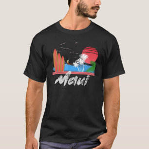 Camiseta Ropa de diseño de surf de Hawaii Maui Retro