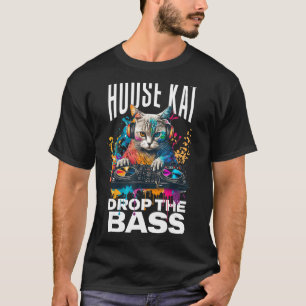 Camiseta Ropa de DJ Cat EDM Rave Vaporwave Dub Tec
