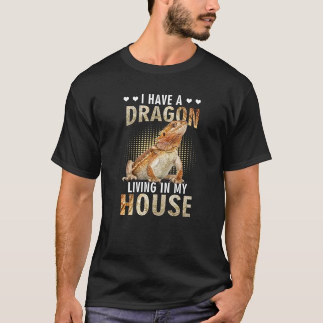 Camiseta Ropa de dragón con barba Pogona Barbata Lizard (Anverso)