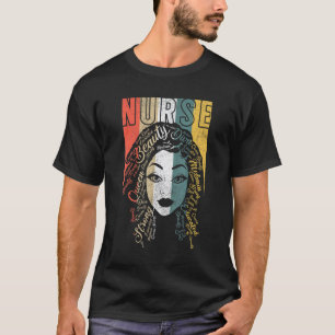 Camiseta Ropa de enfermeras negras Reina de melanina Améric