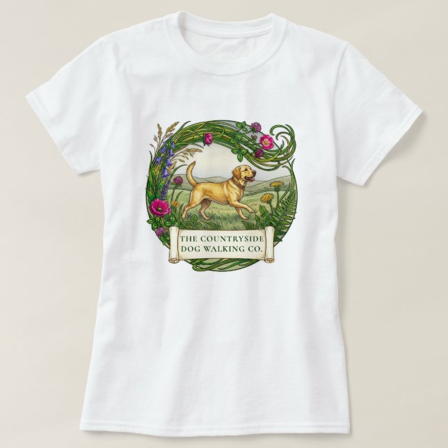 Camiseta Ropa de entrenamiento para pasear perros labradore (Diseño del anverso)