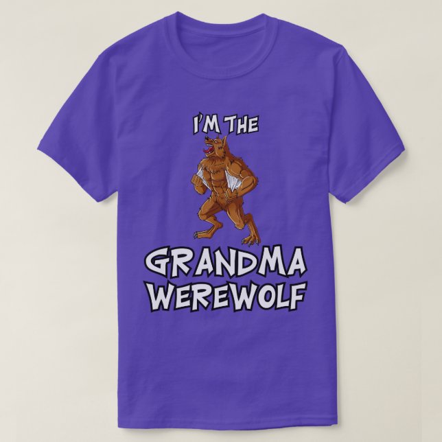Camiseta Ropa de familia de la abuela Werewolf Halloween co (Diseño del anverso)