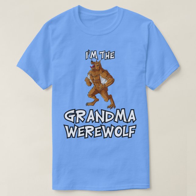 Camiseta Ropa de familia de la abuela Werewolf Halloween co (Diseño del anverso)