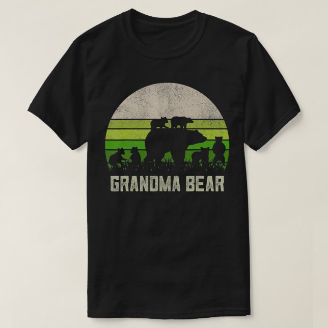 Camiseta Ropa de familia de pareja, abuela de oso nietos 6 (Diseño del anverso)
