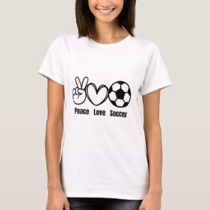 Camiseta Ropa de fanático de fútbol Peace Love Soccer para 