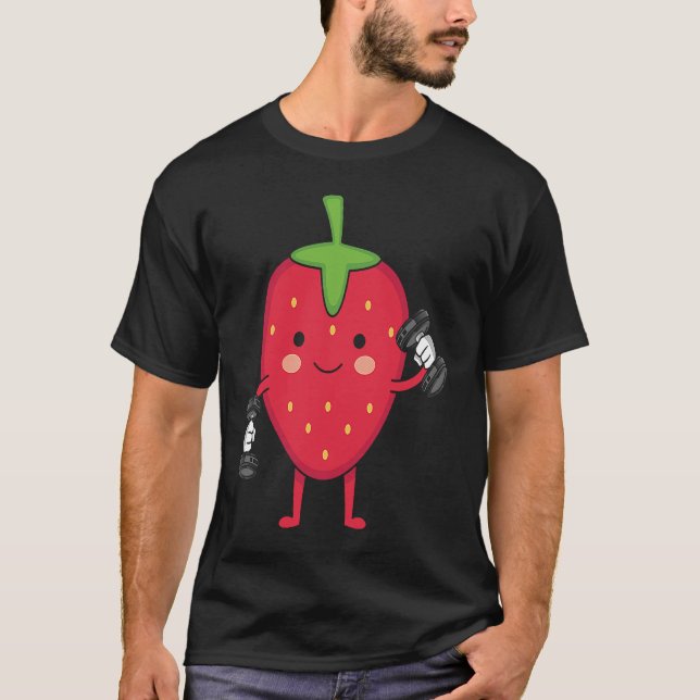 Camiseta Ropa de fruta de fresa Ropa de entrenamiento de ca (Anverso)