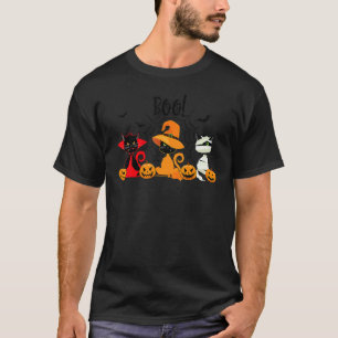 Camiseta Ropa de gato de bruja de momia de Halloween espelu