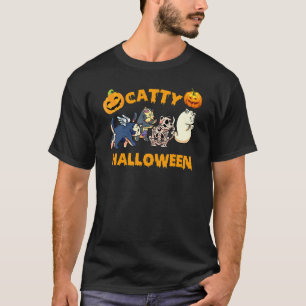 Camiseta Ropa de gato de Halloween gatito Fantasma de gato