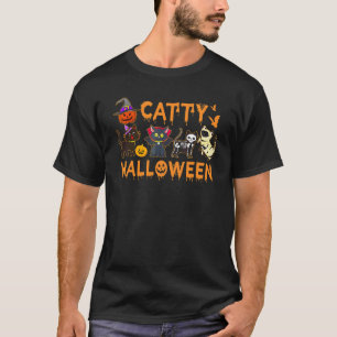 Camiseta Ropa de gato fantasmagórico de Halloween gatito