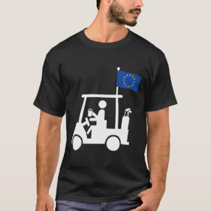 Camiseta Ropa de Golf Patriótica Eu Carrito de Golf Bandera