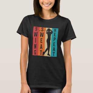 Camiseta Ropa de Golf Vintage Swing Beber Repetir Amar Golf