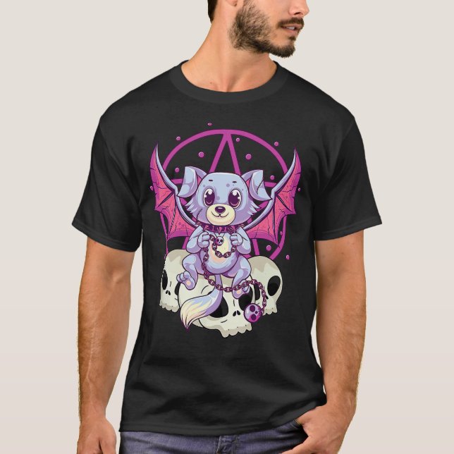 Camiseta Ropa de Gótico pastel Kawaii lindo yami japonés (Anverso)
