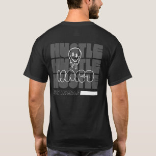 Camiseta Ropa de graffiti de tipografía dura agitada