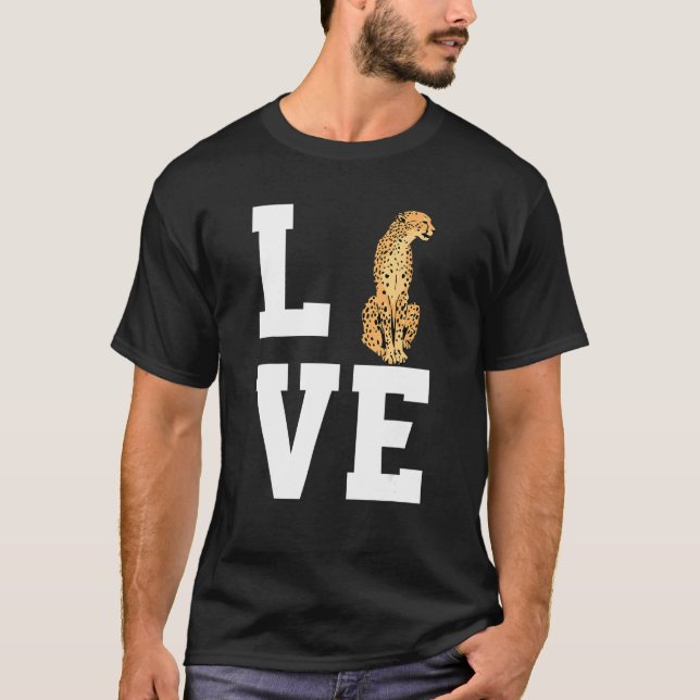 Camiseta Ropa de Guepardo de Amor Gran Gato (Anverso)